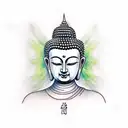 buddha face tattoo design idea