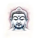 buddha face tattoo design idea