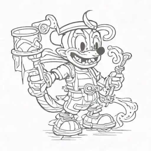 cuphead tattoo design idea