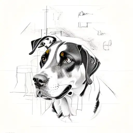 greater swiss mountain dog by basquiat tattoo design idea