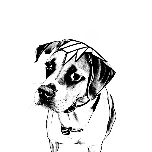 dog basquiat tattoo design idea