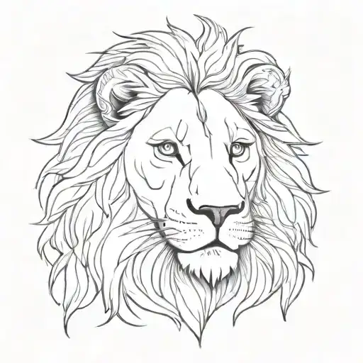 A tattoo of a lion symbolizing strength and resilience for someone with ADHD tattoo design idea