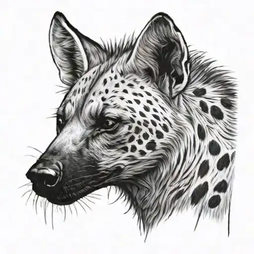 hyena tattoo design idea