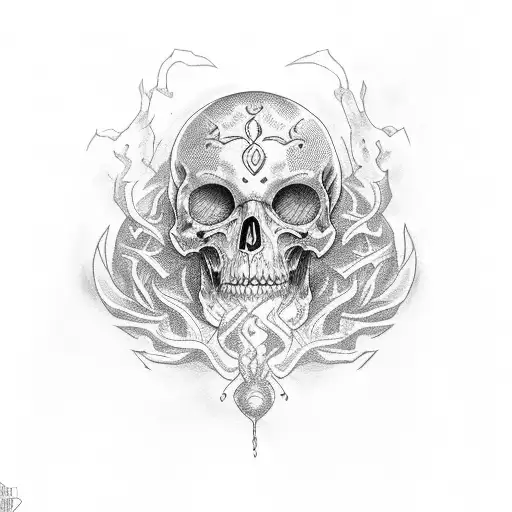 necromancer tattoo design idea