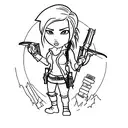 lara croft ps1 tattoo design idea