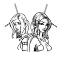 lara croft ps1 tattoo design idea