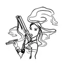 lara croft ps1 tattoo design idea