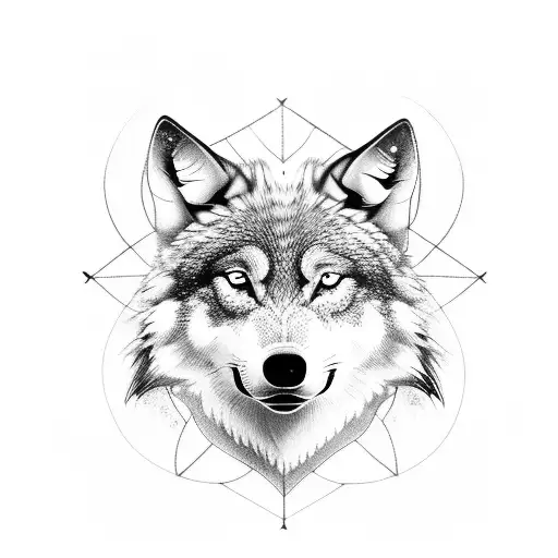 nordic wolf tattoo design idea