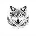 nordic wolf tattoo design idea