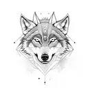 nordic wolf tattoo design idea
