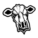 cow skull tattoo design idea
