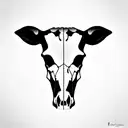 cow skull tattoo design idea
