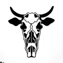 cow skull tattoo design idea