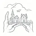 Hold my cowardly hands that keep searching. Skip these houses and these. Let's look to the sky. tattoo design idea