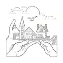 Hold my cowardly hands that keep searching. Skip these houses and these. Let's look to the sky. tattoo design idea