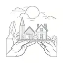 Hold my cowardly hands that keep searching. Skip these houses and these. Let's look to the sky. tattoo design idea