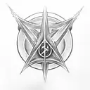 Deathly Hallows symbol, with the Hogwarts mansion and the expecto patronum spell tattoo design idea