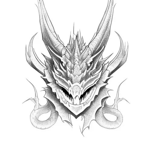 dragón con brujula  tattoo design idea