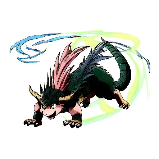 dragón y brujula  tattoo design idea