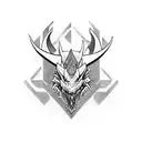 dragón con brujula  tattoo design idea