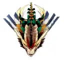 dragón y brujula  tattoo design idea