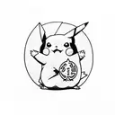 pikachu tattoo design idea