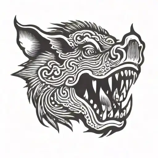 hog cranked tattoo design idea