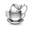 storm in a teacup tattoo design idea