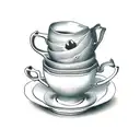 storm in a teacup tattoo design idea