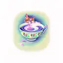 storm in a teacup tattoo design idea