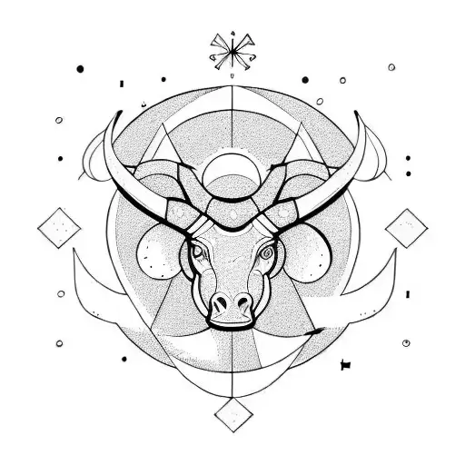 horoscope taurus and sagittarius tattoo design idea