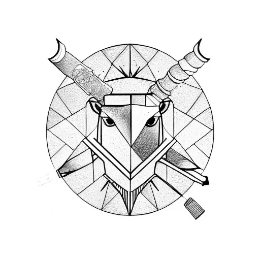 sagittarius with taurus tattoo design idea