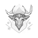 taurus and sagittarius tattoo design idea