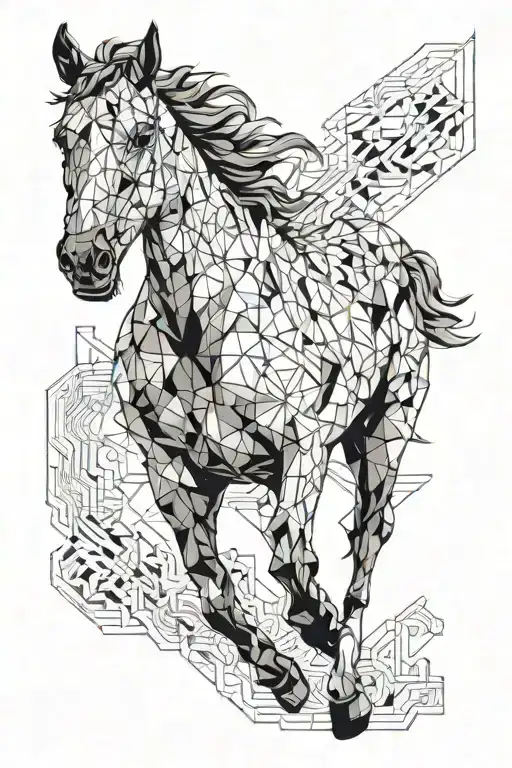 mustang. 07.08.2018 birthday. my son walking tattoo design idea