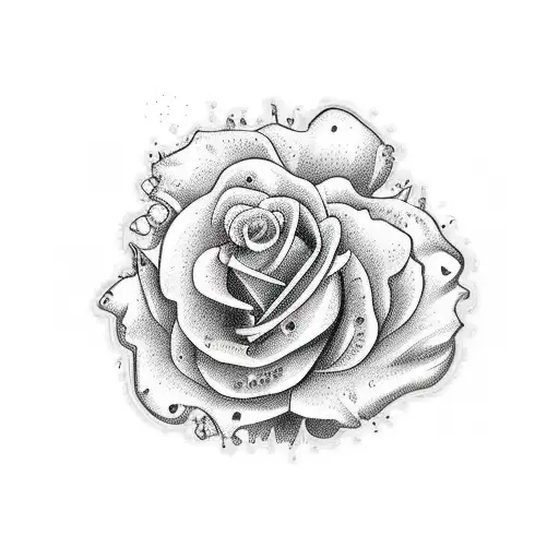 Flores margaritas y rosas tattoo design idea