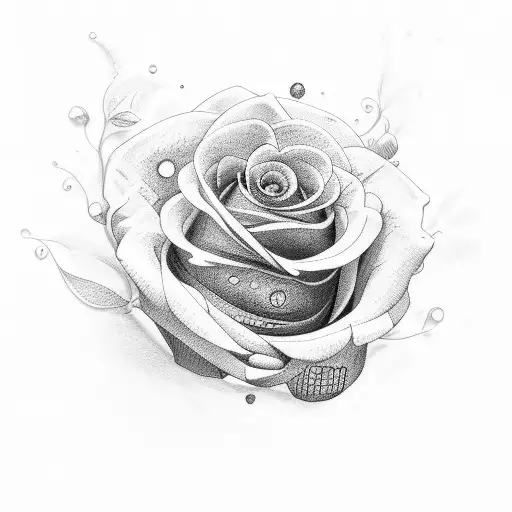 yellow rose  tattoo design idea