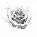 yellow rose  tattoo design idea