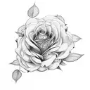 yellow rose  tattoo design idea