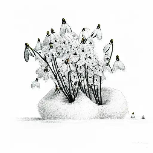 Alex with Snow drops tattoo design idea