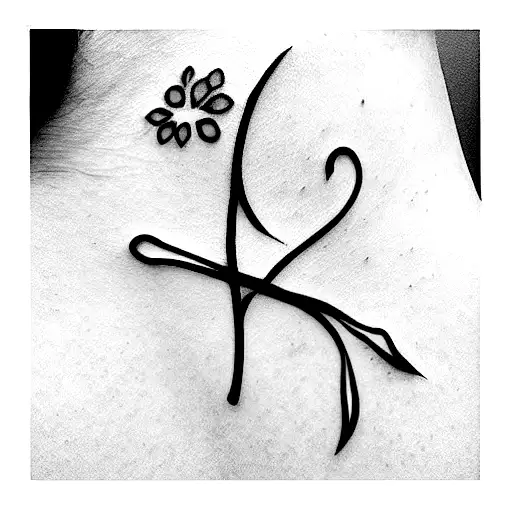  Snow drops with name Alex tattoo design idea