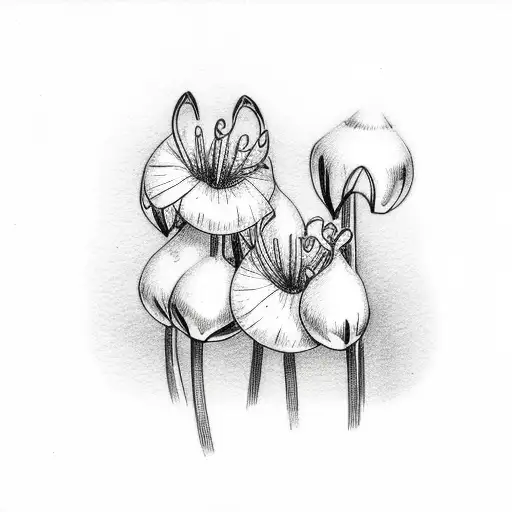  Snow drops with name Alex tattoo design idea