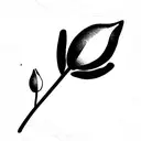  Snow drops with name Alex tattoo design idea