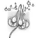 Snow drops with name Alex tattoo design idea