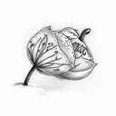  Snow drops with name Alex tattoo design idea