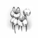  Snow drops with name Alex tattoo design idea