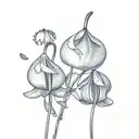  Snow drops with name Alex tattoo design idea