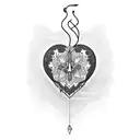 Romanian heart  tattoo design idea