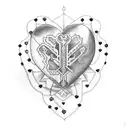 Romanian heart  tattoo design idea