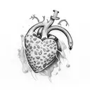 Romanian heart  tattoo design idea