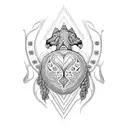 Romanian heart  tattoo design idea